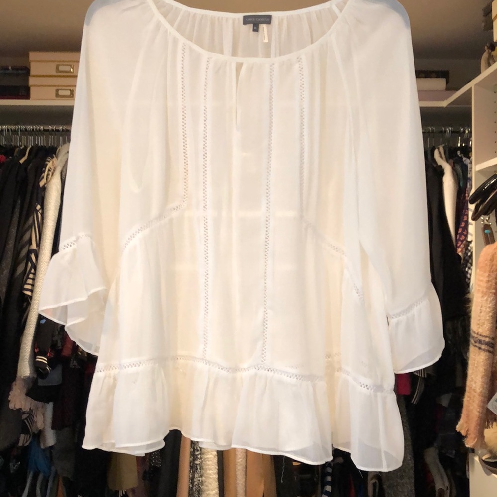 Vince Camuto sheer shell.